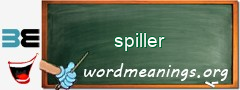 WordMeaning blackboard for spiller